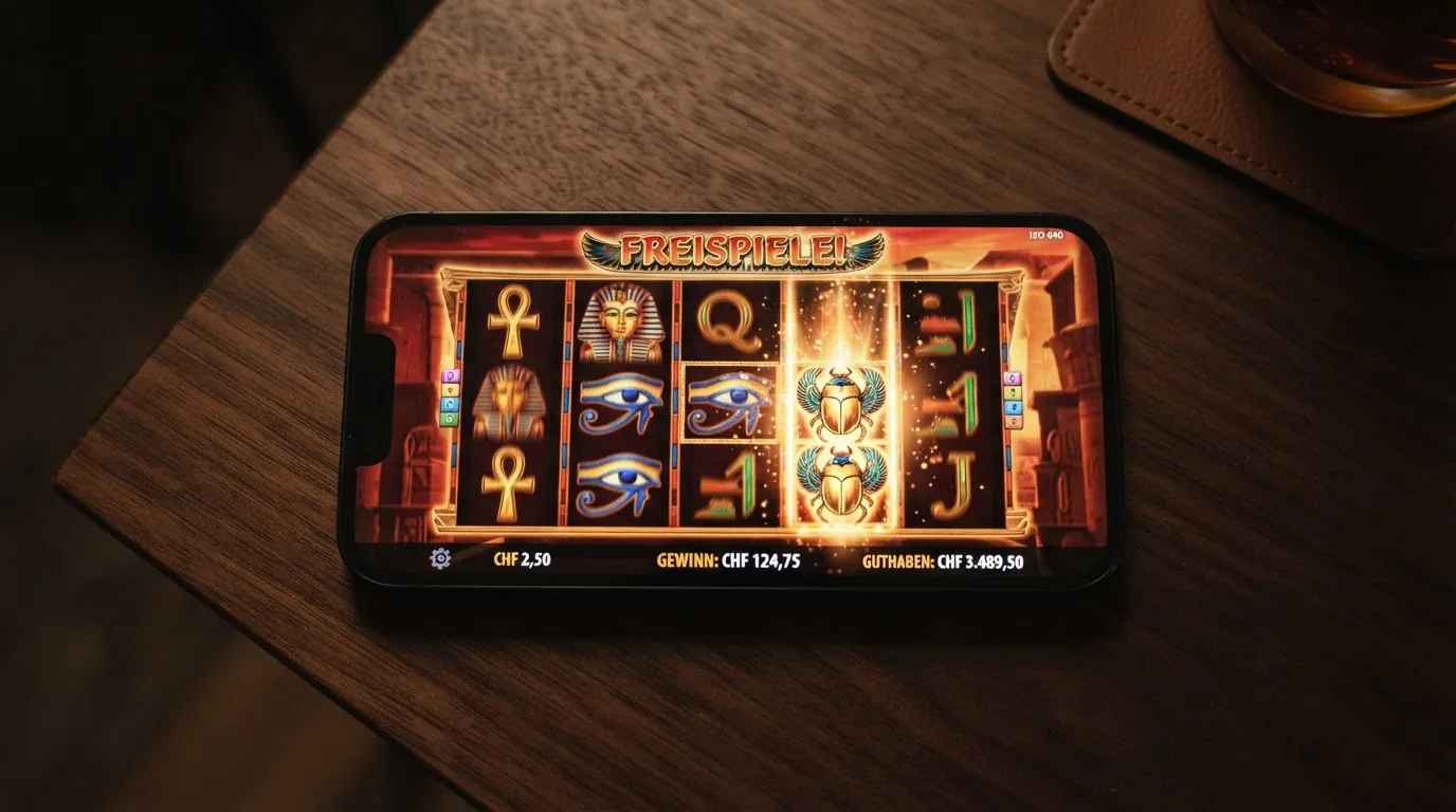Das Spielfeld von Book of Dead mit sichtbaren Freispiel-Scatter-Symbolen und dem expandierenden Symbol in der Bonusrunde.