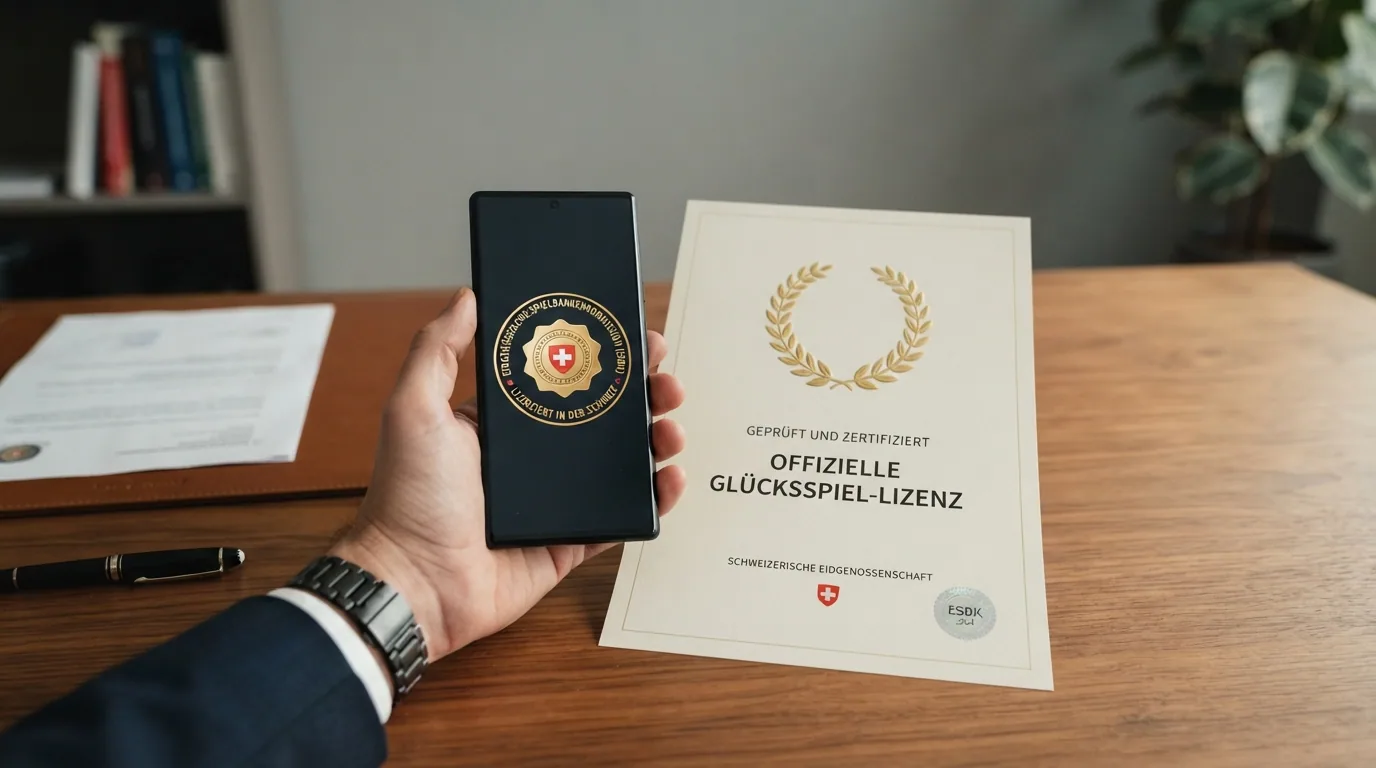 Offizielles Dokument oder Emblem mit dem Schriftzug «Eidgenössische Spielbankenkommission ESBK»