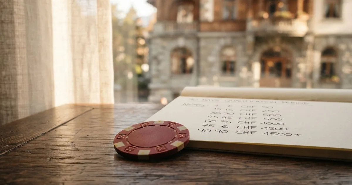 90 Tage Qualifikationszeitraum Casino Schweiz erklärt