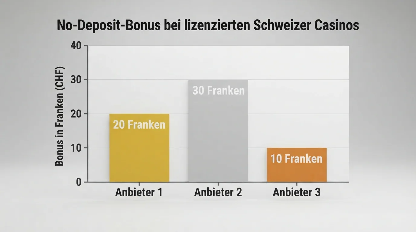 Übersicht der No-Deposit- und Willkommensbonus-Angebote lizenzierter Schweizer Online-Casinos
