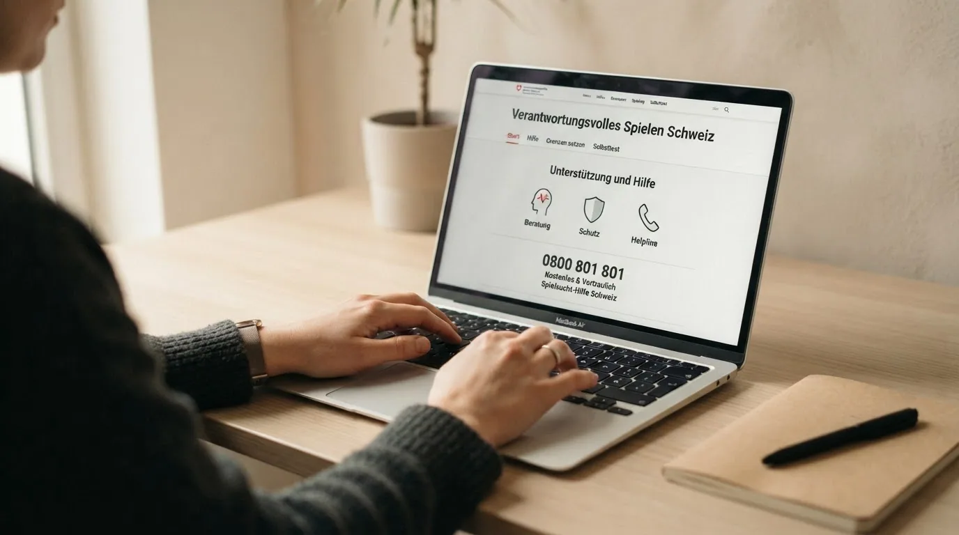 Haende auf einer Computertastatur, daneben ein Zettel mit Helpline-Nummer und dem Careplay-Logo