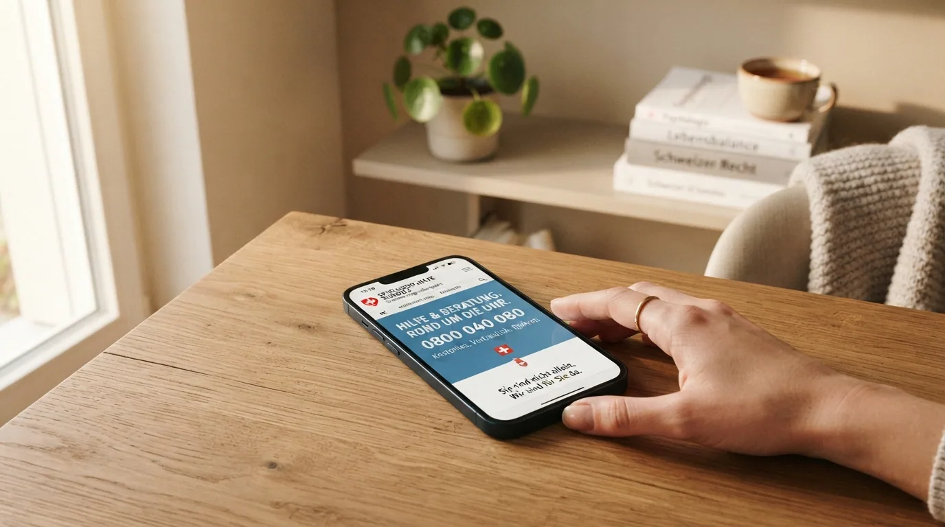 Eine Anzeige mit der Helpline-Nummer 0800 040 080 und dem Logo von «Spielen ohne Sucht»